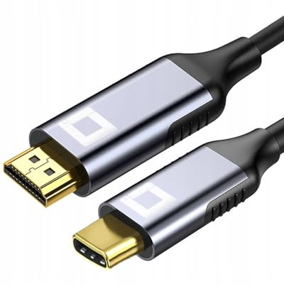 Co2 Cable USB-C a HDMI 2.0 4K/60Hz, 2K/240Hz, Full HD, Plug & Play, HDR dinámico, Adaptador unidireccional, Aluminio gris espacial, MHL, Compatible con iPhone, MacBook, iPad Pro, Samsung (2m).