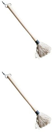 BESPORTBLE Bbq Pinsel Zum Mopen 2st Grillmop Begießen Grillbürste Bbq Wischbürste Servierschale Mit Deckel Backpinsel Zum Kochen Grillwischbürste Grillwischer Bastelmopp Hölzern