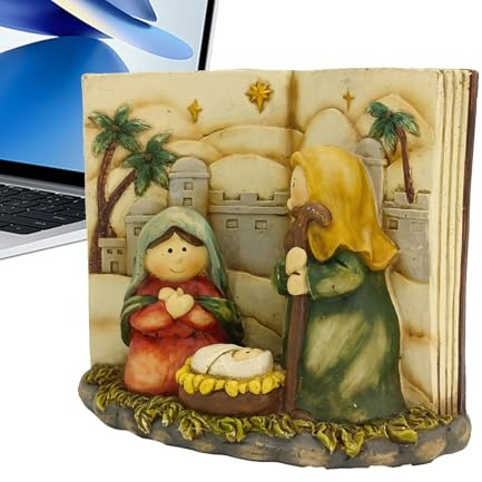 Figure di Betlemme, Figure della nascita di Gesù, Decorazione della nascita di Gesù, Presepe di Natale, decorazioni natalizie di nascita di Gesù, resina, decorazione domestica, ornamenti natalizi p
