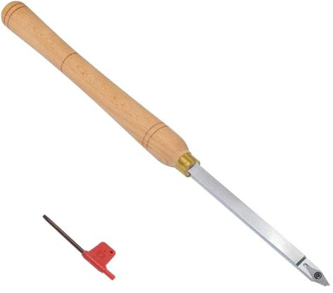 Outils à pointe en carbure, outils de tournage du bois, outils de tour en carbure, ciseau de tour à pointe avec couteau tranchant à 35 degrés, insert en carbure for amateur de bois, bricolage, charpen