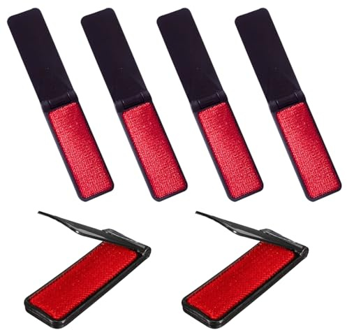 6 Pcs Travel Lint Roller, Mini Lint Roller Travel Size, Clothes Brush Fluff Remover, Reusable Travel Lint Brushes Pet Hair Remover Furniture Sofa Fabric Fluff Dust Removal Tool(Black)