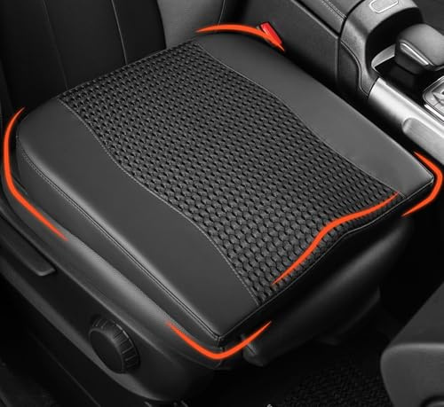 Lofty Aim Sitzkissen Auto, Memory-Foam-Autositzkissen für Lange Fahrten | Bequemes Autositzkissen zur Druckentlastung, erhöht die Sitzposition, für Auto und Bürostuhl, 4D-Mesh Schwarz