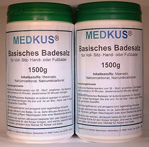 Basisches Badesalz -MEDKUSAN- 2 x 1500g = 3000g