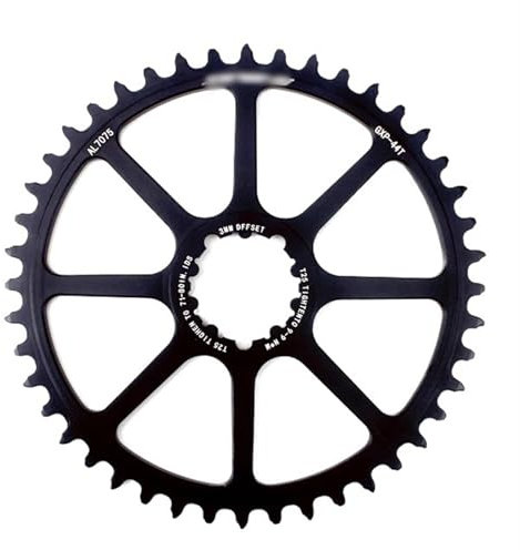 AYXAMO KettenbläTter，Narrow Wide Kettenblatt Rennrad Kettenblatt 40/42/44/46/48/50/56T Klapp Fahrrad Kette Rad 8/9/10/11/12 Geschwindigkeit(44T Black)