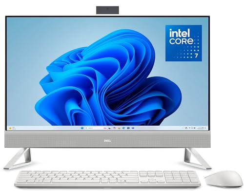 Dell 27 All-in-One Desktop ec27250-27-inch FHD Touch Display, Intel Core 7 Processor 150U, NVIDIA GeForce MX570A 2GB GDDR6 Graphics, 32GB DDR5 RAM, 1TB SSD, Windows 11 Pro, Onsite Service - White