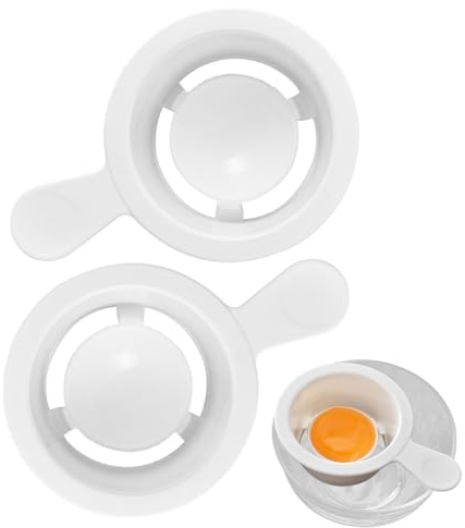 Separatore per uova crude - 2 pezzi Strumento separatore per uova Strumento Splitter per uova | Strumenti per uova portatili Confini riutilizzabili per ristorante di casa