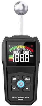HGTRH Misuratore di umidità, Misuratore di umidità Rileva con LCD a Colori e Allarme Acustico 20-40 mm per Muro Legno Muratura Calcestruzzo e Altri Materiali da Costruzione