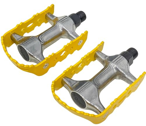 Par de Pedales de Aluminio y Eje de Cromo para Bicicleta Clasica Retro Vintage Ciudad MTB Trekking y Touring 51VN001