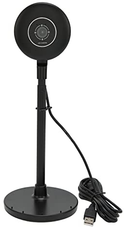 NUMNBE Webcam USB con asta telescopica Full HD 1080P universale regolabile con riduzione del rumore microfono per laptop e PC