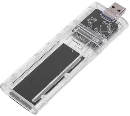 Plyisty NVMe M.2 SSD Adapter Reader Case, USB 3.0 Enclosure for M Key SSD, 5Gbps High Speed with ABS Shell, Toolless Setup, 2TB Capacity Support, Read and Write