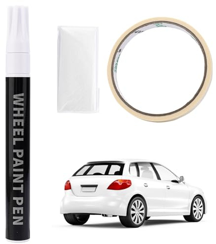 Nurila Weiß Lackstift Auto, Car Magic Pen, Auto Kratzer Entfernen, Car Scratch Remover Pen, Auto Lackstift für Schnelle Lösung für Kratzer und Farbschäden, Auto Kratzer Reparatur Stift