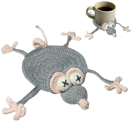 Sottobicchieri A Forma Di Animali Intrecciati, Sottobicchieri Fatti A Mano All'uncinetto, Protezione E Decorazione A Maglia E Intreccio, Per Protezione Scrivania Casa Caffè Tè Festa Inaugurazione