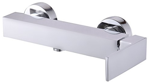 DP Grifería - Grifo monomando de ducha, color plateado, serie Fresno