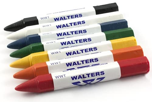 Walters WWT Vaxkritor i trä och metall (låda 12, vit)