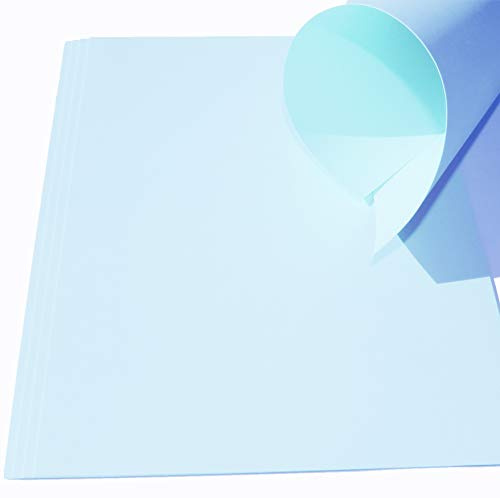 25 Blatt DIN A3 hellblaues Papier 170g/m² von Top Lamination Buntpapier Ton-Zeichen-Karton