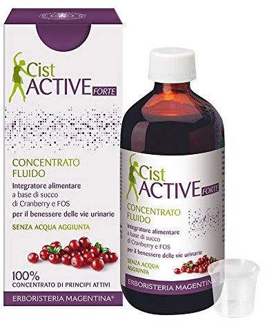 Erboristeria Magentina - Cist Active Forte - Concentrato Fluido 250 ml | Integratore Alimentare per il benessere delle vie urinarie