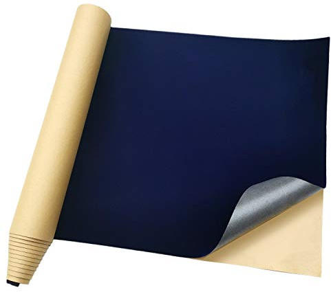 Fodera autoadesiva in velluto floccato per cassetti di gioielli, flanella autoadesiva per rivestimento di scatole portaoggetti, 45 cm x 250 cm (blu violaceo)