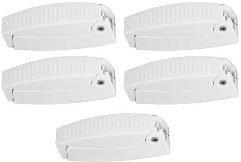 Aramox Chiusura a Scatto, Porta Bagagli per Rimorchio Bianco 5 Pezzi, Accessorio da Viaggio con Chiusura Rapida per Caravan e, Kit di Fissaggio Sicuro e Facile da Installare