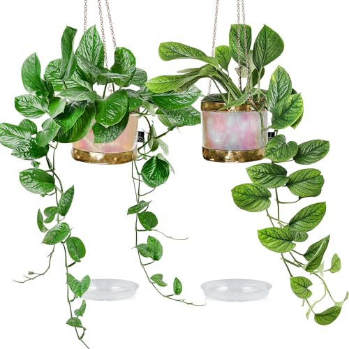 Urban Jaga 2 Pck Hängepflanzenhalter – Pflanzenhänger für den Innenbereich mit 2 Haken – Hängender Blumentopf für Wohnkultur und Wanddekoration