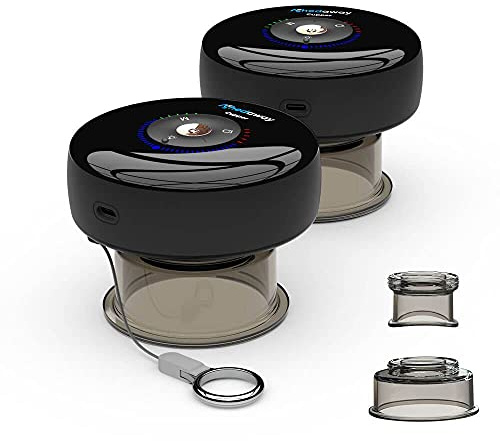 Achedaway Cupper Paire de ventouses de massage avec thérapie par lumière rouge - electrique intelligent À ventouses