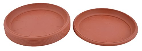 Ruilogod Plastique Windowsill Jardin Fleur Plante Manique Plateau 23cm Dia Red Brick