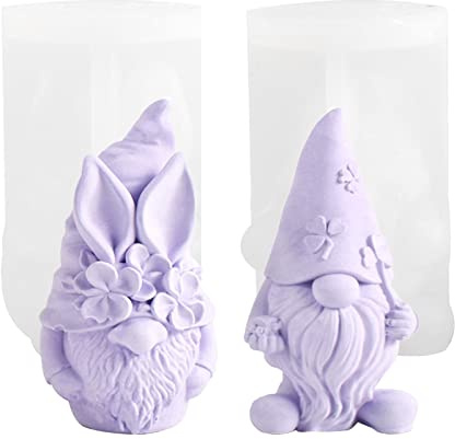 2 Stücke Silikonform Ostern, 3D Silikonformen gießformen Hase, DIY Silikonformen gießformen kerzen, Gießformen Silikon Für Tortendeko, Seife, Sojawachs Kerzen, Ostergeschenke