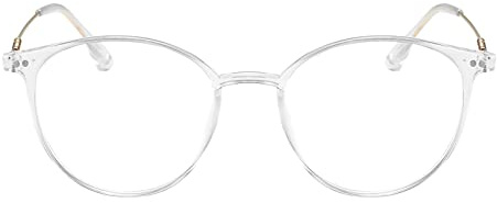 KAEOISFU Superleicht Oval Lesebrille Damen Herren, Runden Blaulichtfilter Computerbrille Lesebrillen, Computer Lesebrillen mit Sehstärke