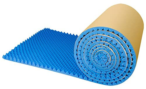 HARICSET 2cm Dick Akkustik Platten Noppenschaumstoff, Akustik Schaumstoff, Dämmung für Tonstudio, YouTube-Raum, Schallabsorbierende Dämpfungswand Schaumpyramide(Color:Blau)