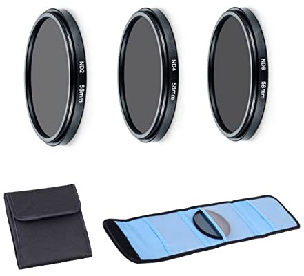 Obiettivo della fotocamera Filtro a densità neutra ND2 ND4 ND8 Filtri Bundle Set per Canon EOS R50 Mirrorless Camera con Canon RF-S 18-45mm f/4.5-6.3 IS STM Lens