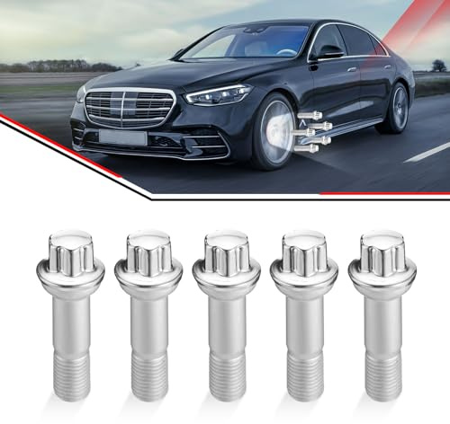 BINB ROAD Wheel Lug Bolt M14-1.5 Compatible with Mercedes-Benz AMG GT 43 CL200 G500 ML450 S320,5PC (Replaces 0009905407 9905407)
