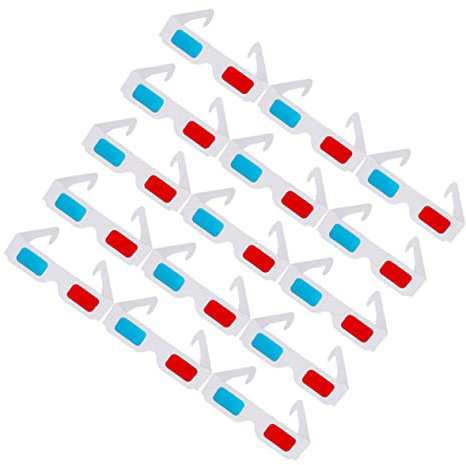 jojofuny 40 Piezas Gafas 3d De Papel Vasos De Carton 3d Gafas 3d Azul Rojo Gafas De Cartón Anaglifo Gafas De Papel Anaglifo Gafas De Computadora Gafas De Visión 3d Vasos De Papel Televisión