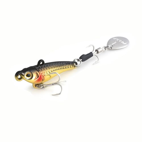 TUXIBIN Jig Spinner, Angelköder, Kunstköder, Spinnköder, Künstlicher Köder, Spinnerbait, Angelhaken für Barsch, Forelle, Hecht, Zander, Wels, Döbel 1-4/15g