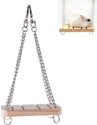 Balançoire Hamac pour Hamster et Petits Animaux, Lit Suspendu à Bascule pour Lapin