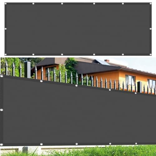 Sonnensegel inkl Befestigungsseile 100 x 800 cm Rechteckig Sonnendach Oxford-Gewebe Premium PES Polyester Imprägniert für Draußen Patio Terrasse Camping, Dunkelgrau