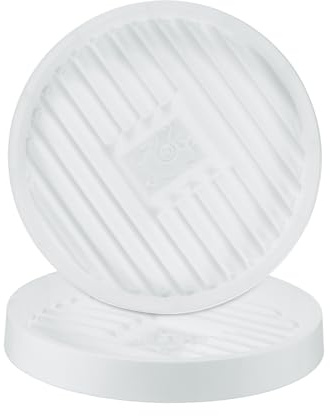 M METERXITY 2-Pz Sottovaso per Piante, 8.7 Sottovaso Vasi da Fiori, Sottovaso in Plastica Anti-Marciume più Spesso per Piante da Interno/Esterno/Contenitore per Acqua Piante [Bianco]