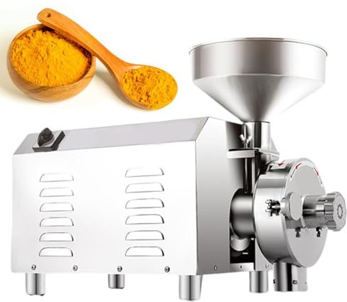 pealiritansemen Macinacaffè Elettrico, Macinacaffè Commerciale, 50-200 Maglie Regolabili, 30-50 kg/H di velocità di Macinazione, Macinacaffè per Sesamo, per Fattorie, Mulini per Cereali