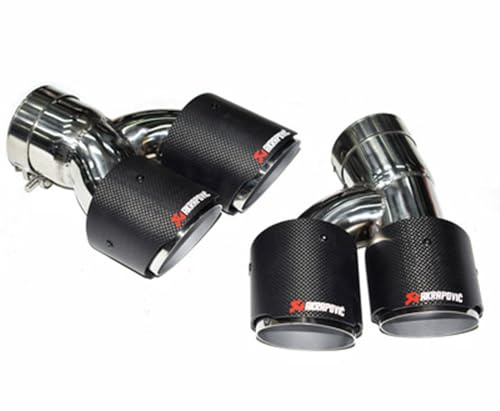 LGDONGFC Auto Auspuffblende für BMW 5 Series G30 G38 2018 2019 2020 2021 2022, Auspuffblenden Auto Endstück Kehle Edelstahl Auspuffrohr Schalldämpfer Verchromte Auto Zubehör,B