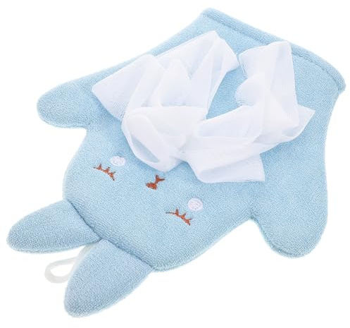 Kisangel Kinderwaschlappen Fürs Bad Doppelseitige Schrubbhandschuhe Badehandschuhe Für Junge Mädchen Neugeborenen-körperwäscher Peeling-waschlappen