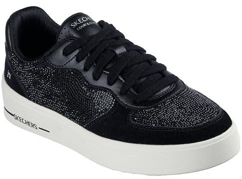 Skechers Court & Classics Womens,HILAND - Dazzling Days,BLK,7 M US