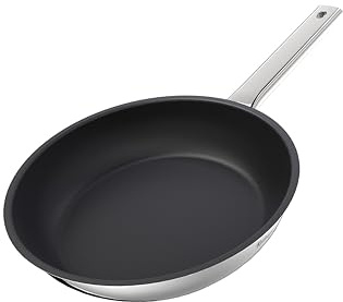 Rostique 24 cm Stainless Steel Non Stick Frying Pan, Suitable for All Cooking Hobs, Including Gas and Induction