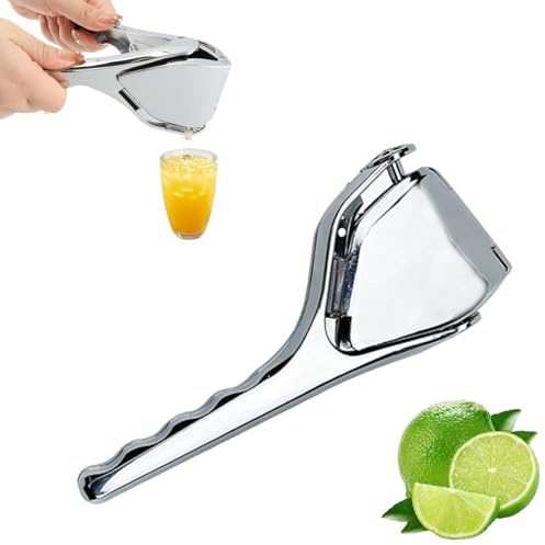 Zitronenpresse Handpresse, Zitruspresse Edelstahl, limettenpresse Orangenpresse Manuell, Spülmaschinenfest, Hebel-Saftpresse für Zitronen, Limetten, Apfelsinnen, Orange, Grapfruit