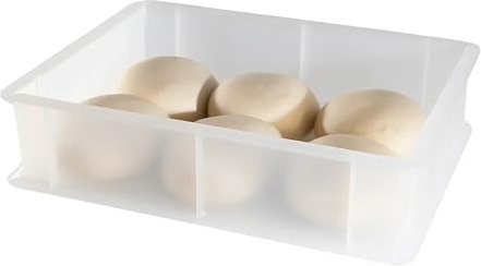 CookandSupply Contenedor para Fermentación de Pizza y Pan BPA-free - Caja para Masa Certificada de Grado Alimenticio - Made in Italy - 1 Caja Apilable 40x30x10