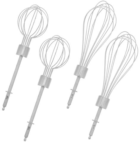 Cabilock 4piezas Accesorios para Batidora de Mano Eléctrica Cabezales de Repuesto de Acero Inoxidable para Batir Huevos y Mezclar Ingredientes