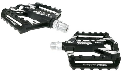 Rennradpedale aus Aluminiumlegierung, Kugellager, leichtes 340 g Pedalpaar, rutschfest, breit für Fahrräder, 97 x 105 x 18 mm & Rennrad-Zubehör, Aluminium-Pedal zum Radfahren
