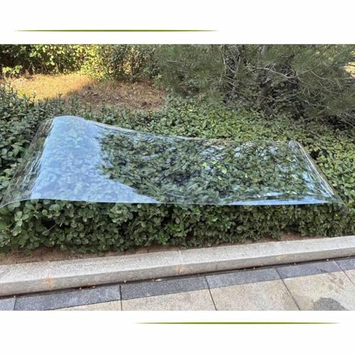 Láminas De Plástico Acrílico Transparente,Planchas De Policarbonato para Techos,Placas De Fibra De Vidrio,Paneles Impermeable Resistente UV para Tejados,para Invernadero Jardín Cocheras