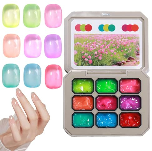 Esmalte De Uñas En Gel Kit Artístico de Esmalte en Gel con Surte de Colores | Suministros Para Escultura Sólido Natural Para Compartir En Casa Y Viajes