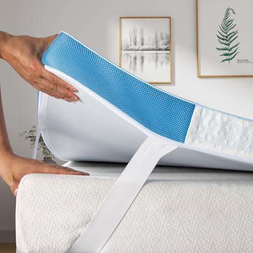 BedStory Gel Topper 120x200cm-7,6cm Höhe Gel Matratzentopper H3/H4 aus Kaltschaumkern, Matratzenauflage für Boxspringbett Wohnwagen Schlafsofa