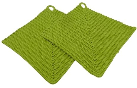 2 gehäkelte Topflappen, Kiwi, Angelika Patschi