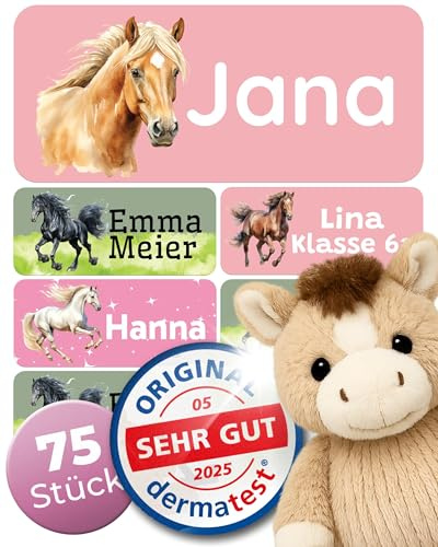 200+ Designs: Einhorn bis Monstertruck [MADE IN GERMANY] Namensaufkleber Kinder Kleidung - Dermatologisch getestete Namensaufkleber Schule - 100% aus Deutschland Namensetiketten Schule