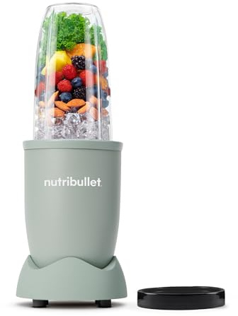 Nutribullet Pro 900 - Frullatore Multifunzione, Frullatore per Smoothie Nutrienti, Frutta e Verdura, Design Compatto, Uso Facile e Pulizia Veloce, 900W, Bicchiere 710ml, Verde Oliva (NB904MAJD)